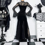 High Waist Gothic Style Maxi Dress