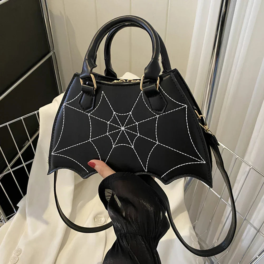 Halloween Novelty Fashion Bat Wingcreative Pu Leather Women’s Crossbody Bag Black Main image