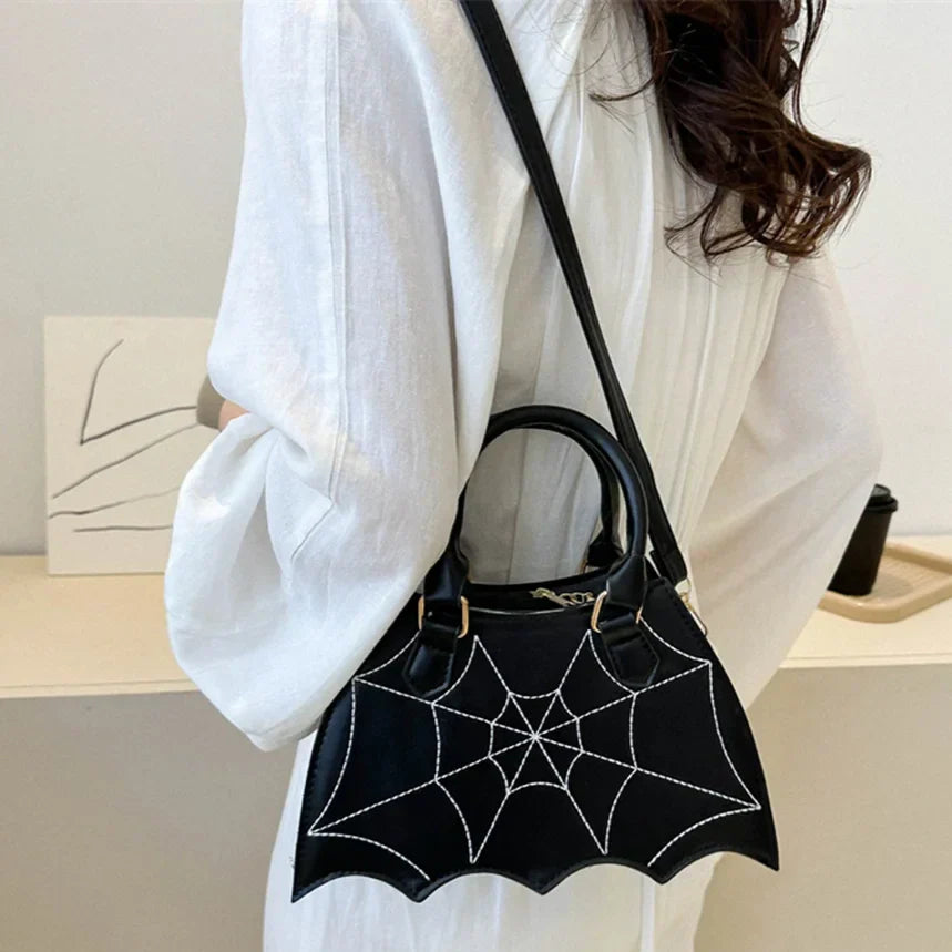 Halloween Novelty Fashion Bat Wingcreative Pu Leather Women’s Crossbody Bag