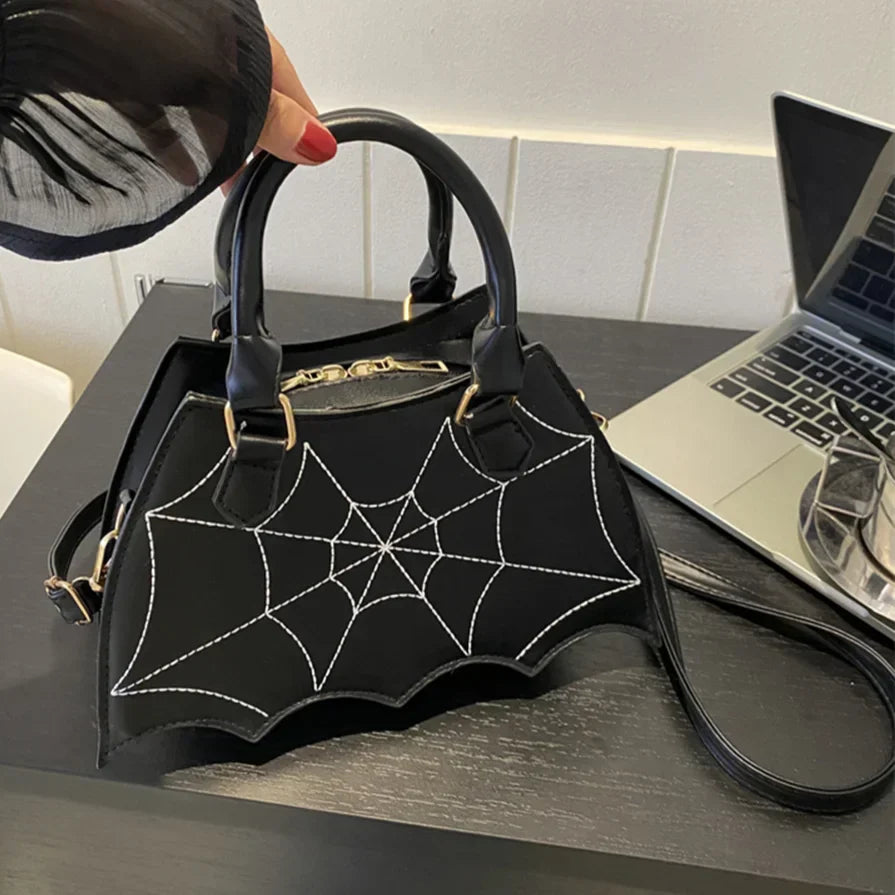 Halloween Novelty Fashion Bat Wingcreative Pu Leather Women’s Crossbody Bag