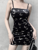 Spaghetti Strap Backless Mini Dress