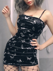 Spaghetti Strap Backless Mini Dress