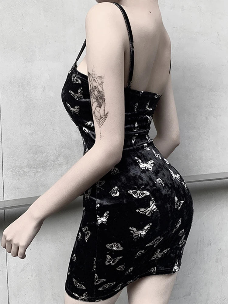 Spaghetti Strap Backless Mini Dress