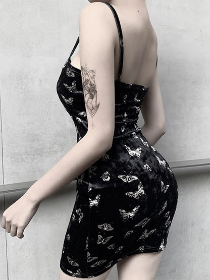 Spaghetti Strap Backless Mini Dress