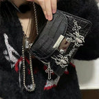 Harajuku Gothic Halloween Spider Cross Punk Metal Rock Shoulder Bag