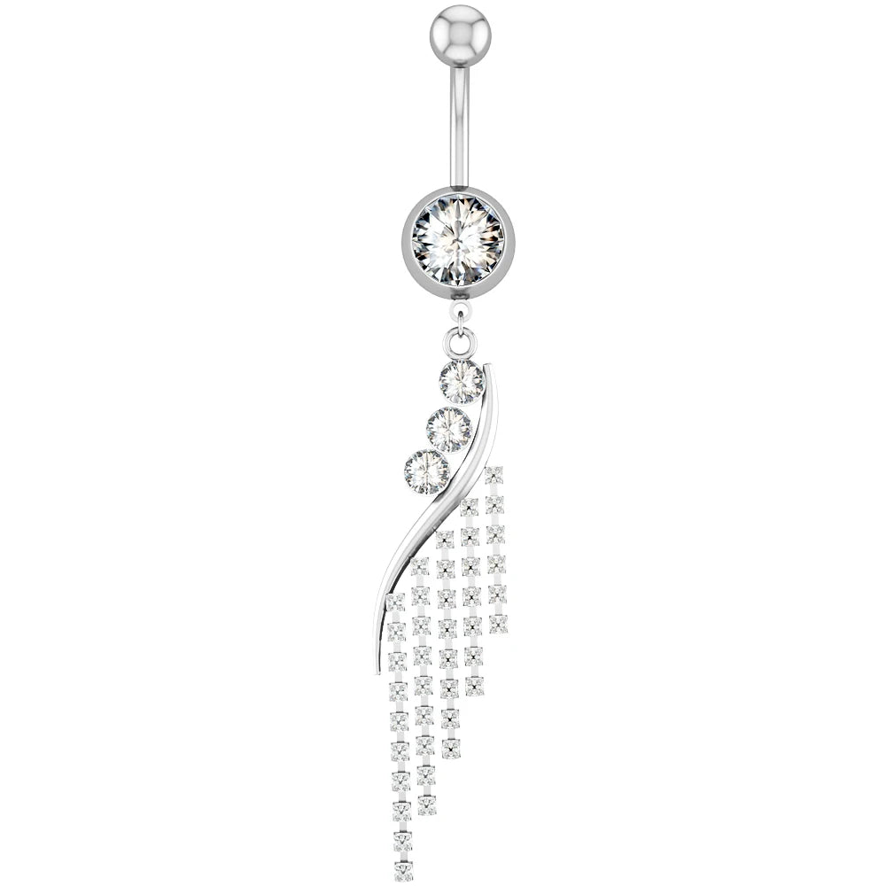 Rose Gold S-Shaped Gothic Belly Ring