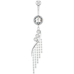 Rose Gold S-Shaped Gothic Belly Ring