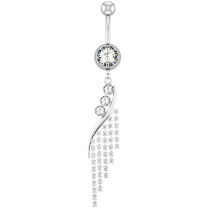 Rose Gold S-Shaped Gothic Belly Ring
