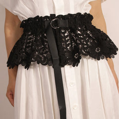 Black Lace Gothic Luxury Designer Belt