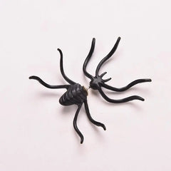 Halloween Black Spider Charm Stud Earring