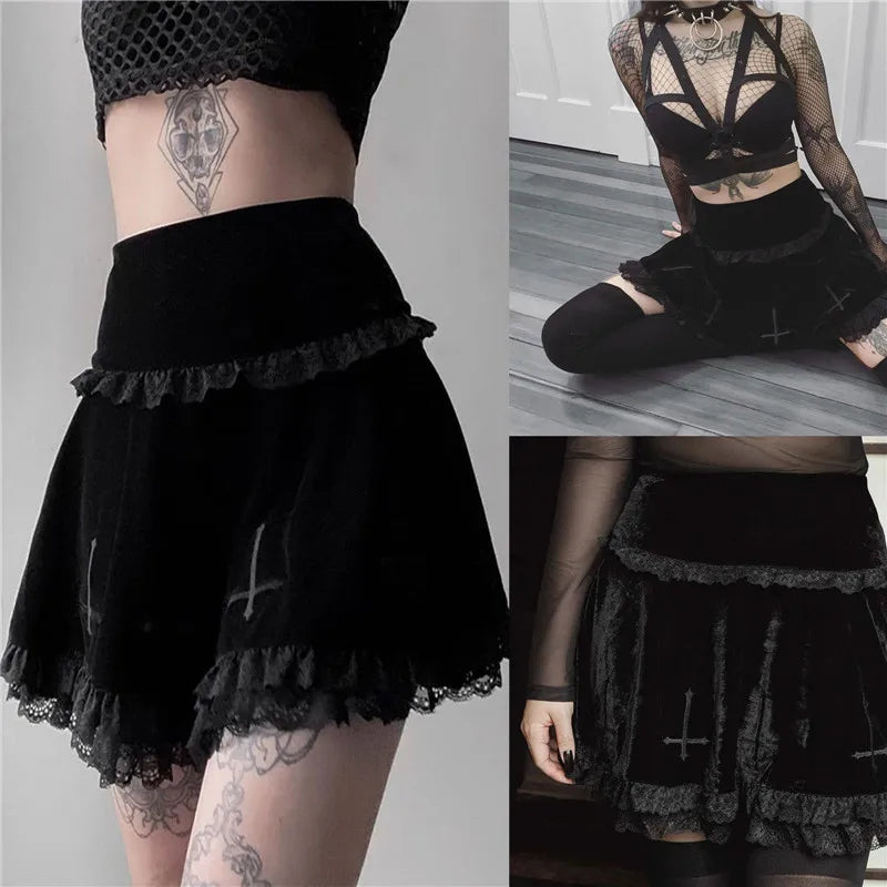 High Slit Irregular A-line Skirt