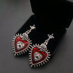 Gothic Skull Stainless Steel C Shape Earring