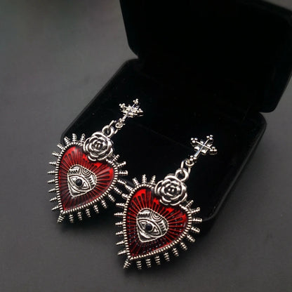 Gothic Skull Stainless Steel C Shape Earring