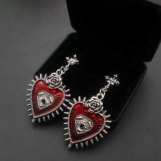 Gothic Skull Stainless Steel C Shape Earring