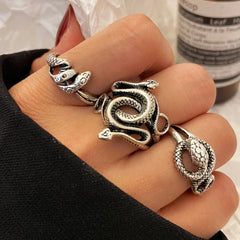 Gothic Skull Flower Angel Butterfly Ring