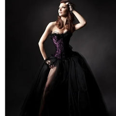 Lace-Up Satin Underbust Corset