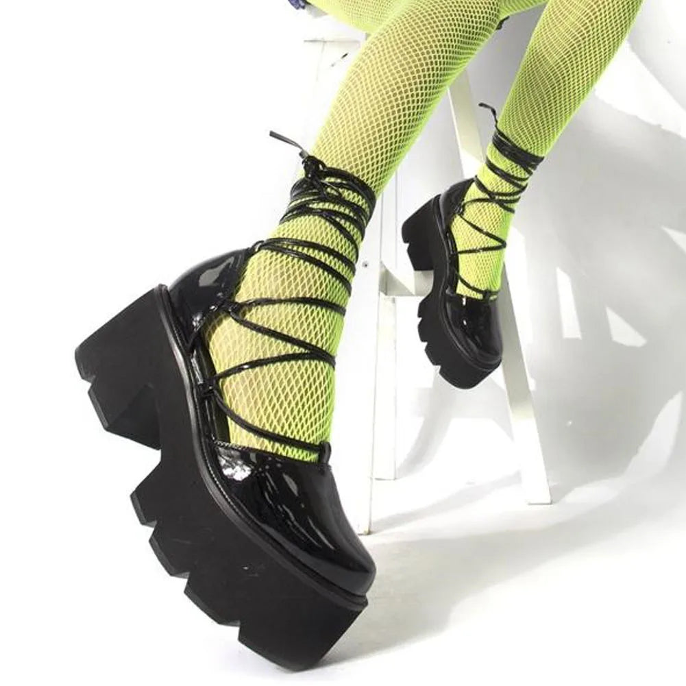 Punk Gothic Chunky Lace-Up Sneaker