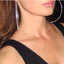 Shiny Rhinestone Crystal Large Hoop Earring