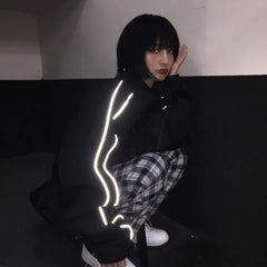 Black Reflective Casual Jacket