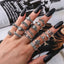 Vintage Boho Heart Gothic Ring