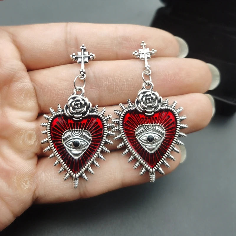 Gothic Skull Stainless Steel C Shape Earring