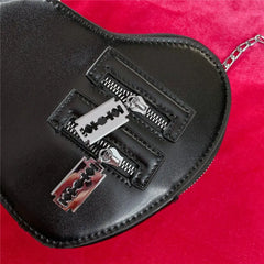 Gothic Heart Y2K Grunge High Street Pu Leather Harajuku Aesthetic Bag Halloween