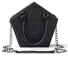 Pentagram Punk Darkness Gothic Soft Leather High Quality Chain Bag Halloween
