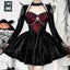 Red Lace Velvet Mini Dress