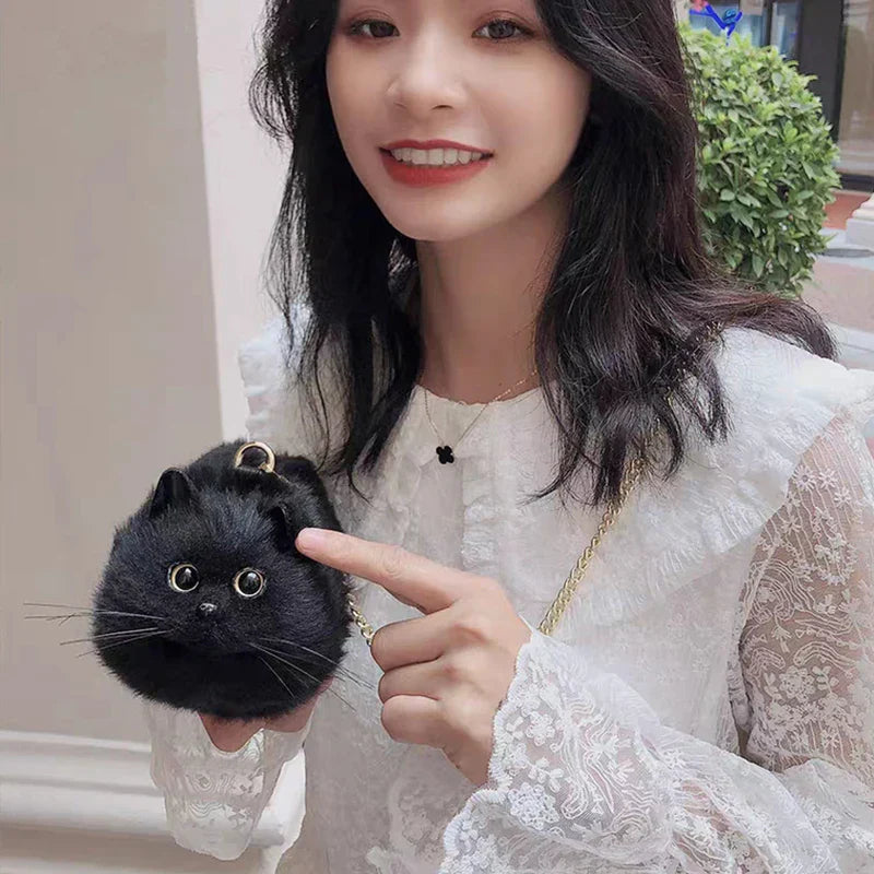 Luxury Mini High Quality Cute Black Cat Women’s Fashion Crossbody Bag Halloween Main image