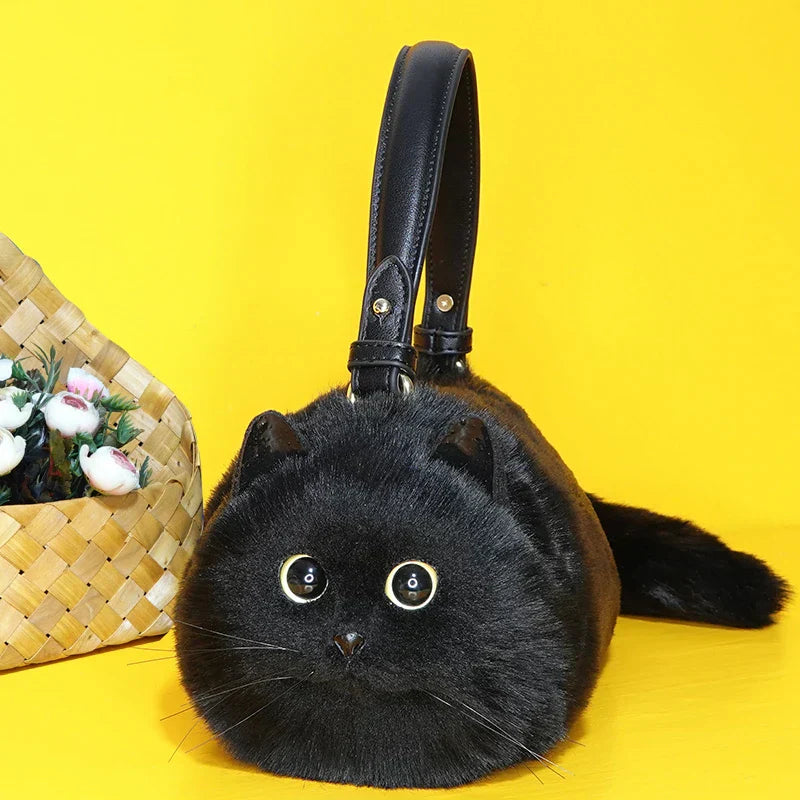 Luxury Mini High Quality Cute Black Cat Women's Fashion Crossbody Bag Secondary image