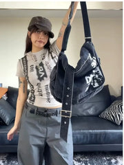 Harajuku Gothic Metal Punk Spice Girls Cross Spider Rabbit Dark Messenger Bag Purses Female