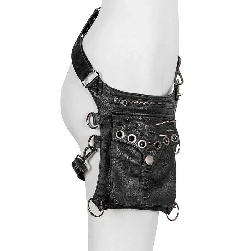 Steampunk Vintage Fanny Rivet Retro Rock Gothic Thigh Waist Pack Bag Halloween