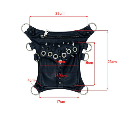 Steampunk Vintage Fanny Rivet Retro Rock Gothic Thigh Waist Pack Bag Halloween
