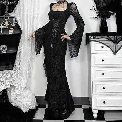 Cross Plush Long Sleeved Midi Dress
