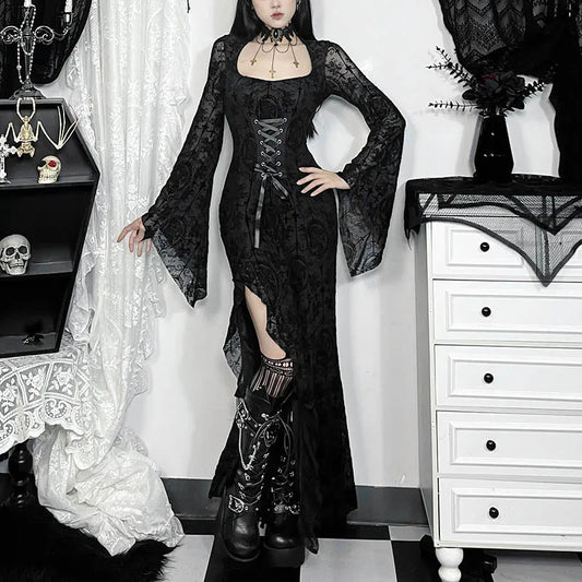 Cross Plush Long Sleeved Midi Dress