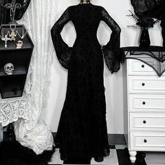 Cross Plush Long Sleeved Midi Dress