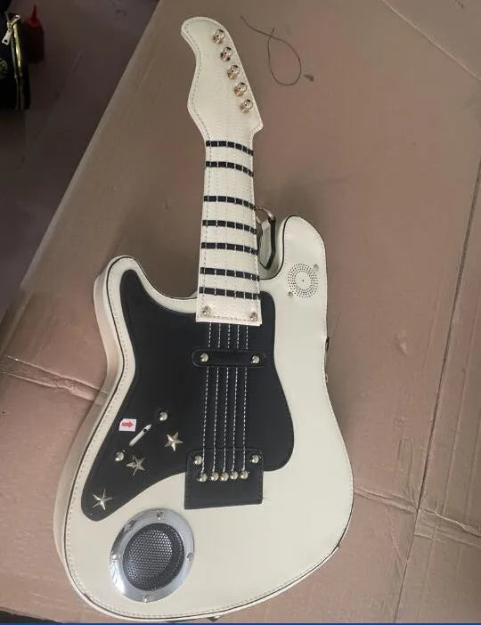 Cool Retro Violin British Style Novelty Personality Handmade Gothic Bag White Halloween