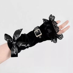 Striped Gothic Kawaii Arm Warmers