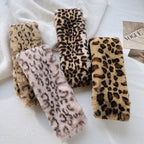 Leopard Print Faux Fur Alt-Culture Warm Scarf
