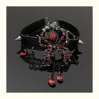 Dark Punk Spider Fashion Vintage Tassel Necklace Black Halloween