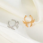 Gothic Bat Horn U-Shape Nose Studs