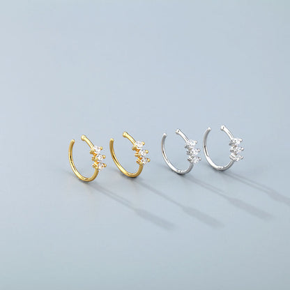 925 Silver Zircon Piercing Nose Studs