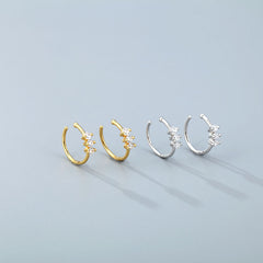 925 Silver Zircon Piercing Nose Studs