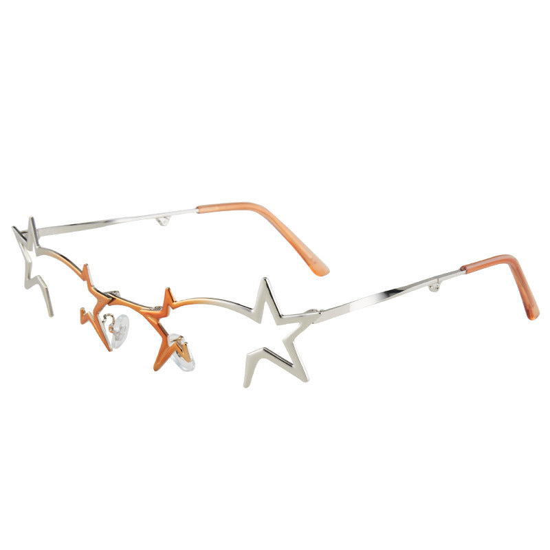 Cyber Y2K Star Shape Futuristic Glasses