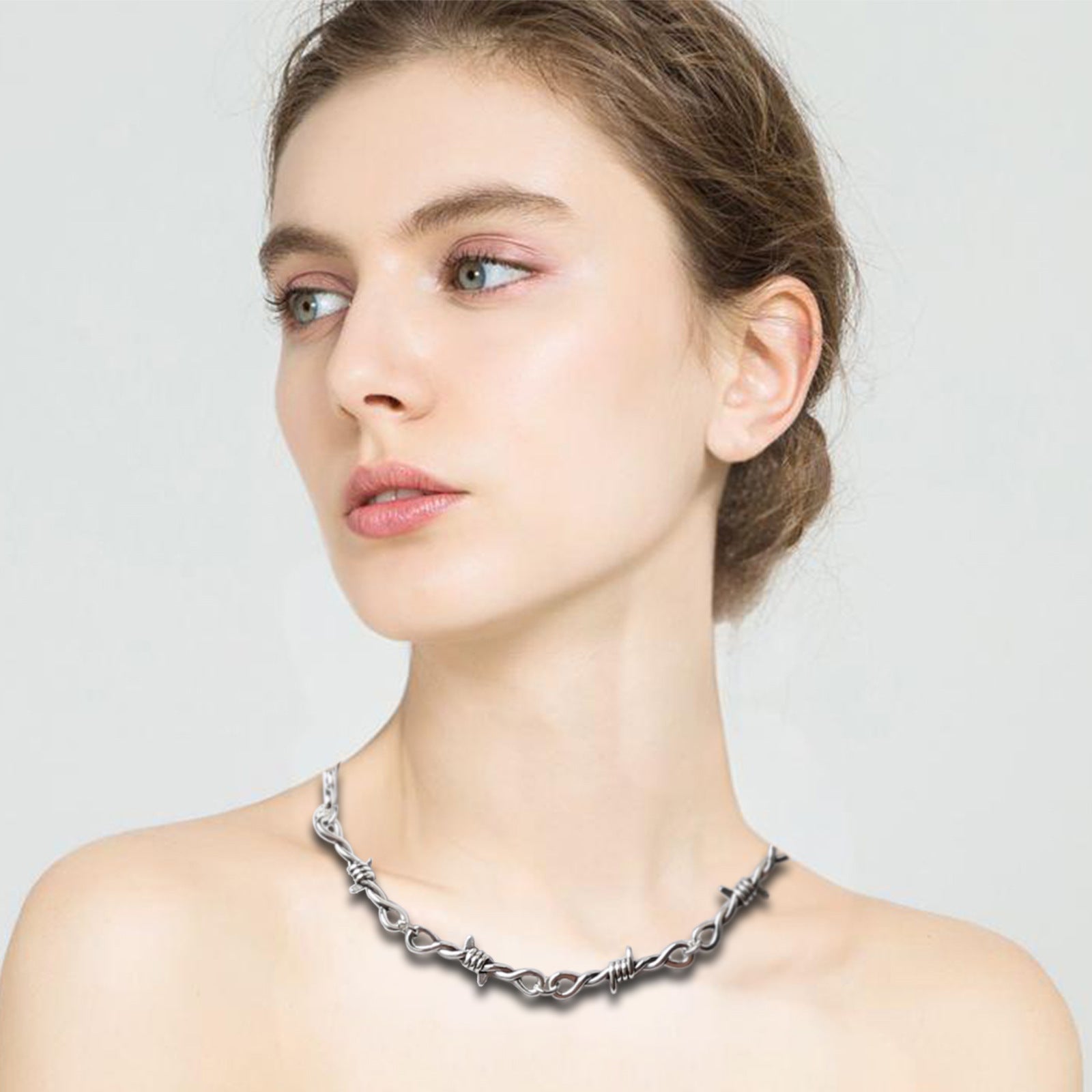 Small Iron Thorn Hip-Hop Gothic Necklace Halloween Main image