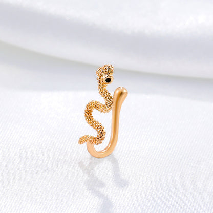 Snake U-Shape Clip-On Nose Studs