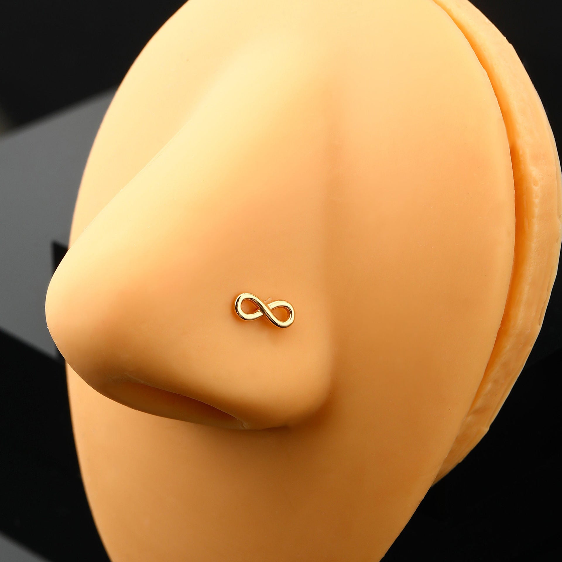 Minimalist 925 Silver L-Bar Nose Studs Secondary image