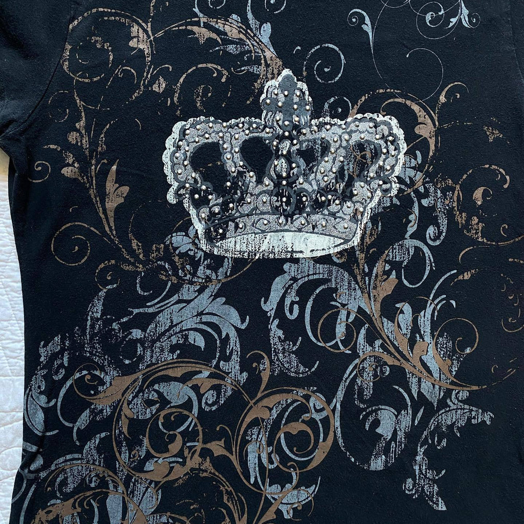 Y2K Print Rhinestone T-Shirt