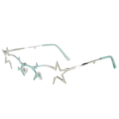 Cyber Y2K Star Shape Futuristic Glasses