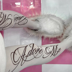 Patchwork Gothic Letter Tights